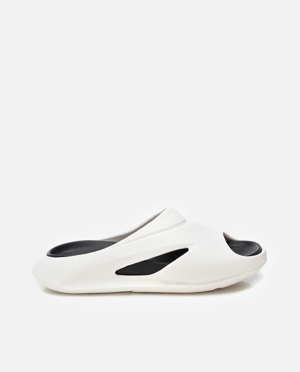 Chinelos de Borracha com Pala Larga Branco-1