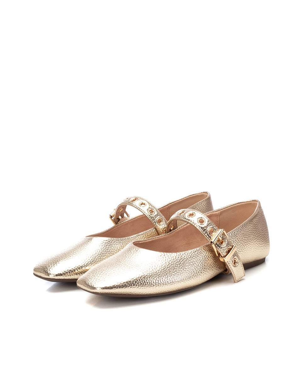 Sabrinas Rasas com Fivela Ouro-5