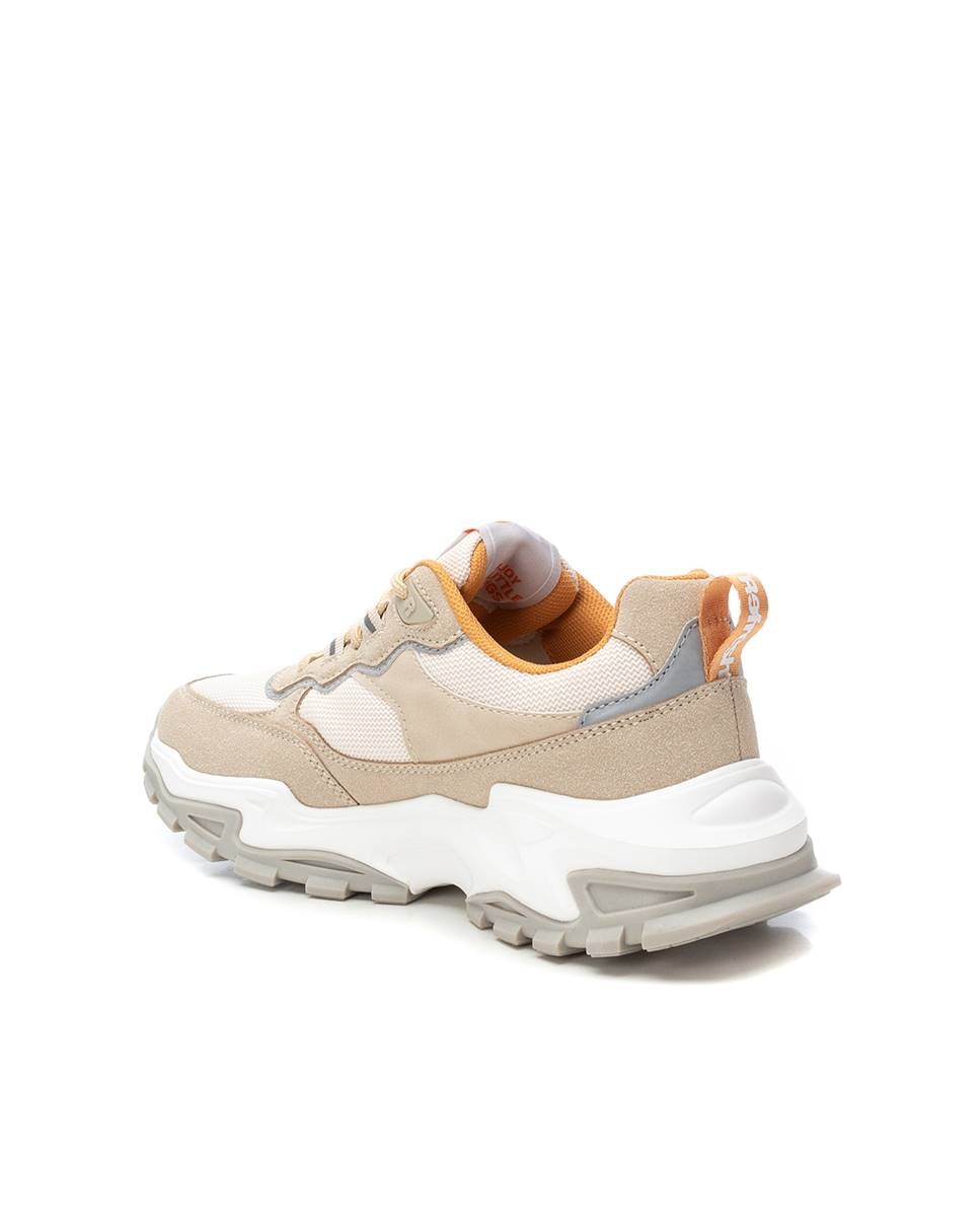 Sapatilhas Básicas com Atacadores Bege-4