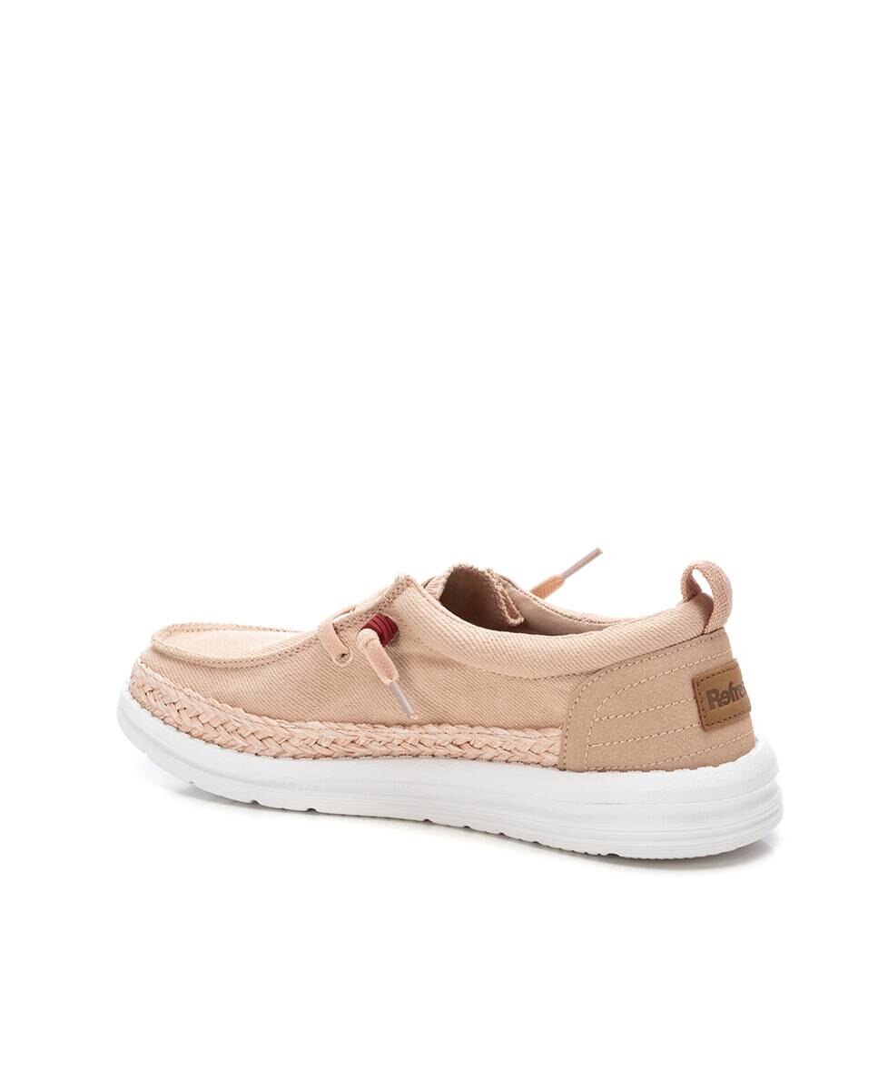 Sapatos Estilo Náutico de Lona Nude-4