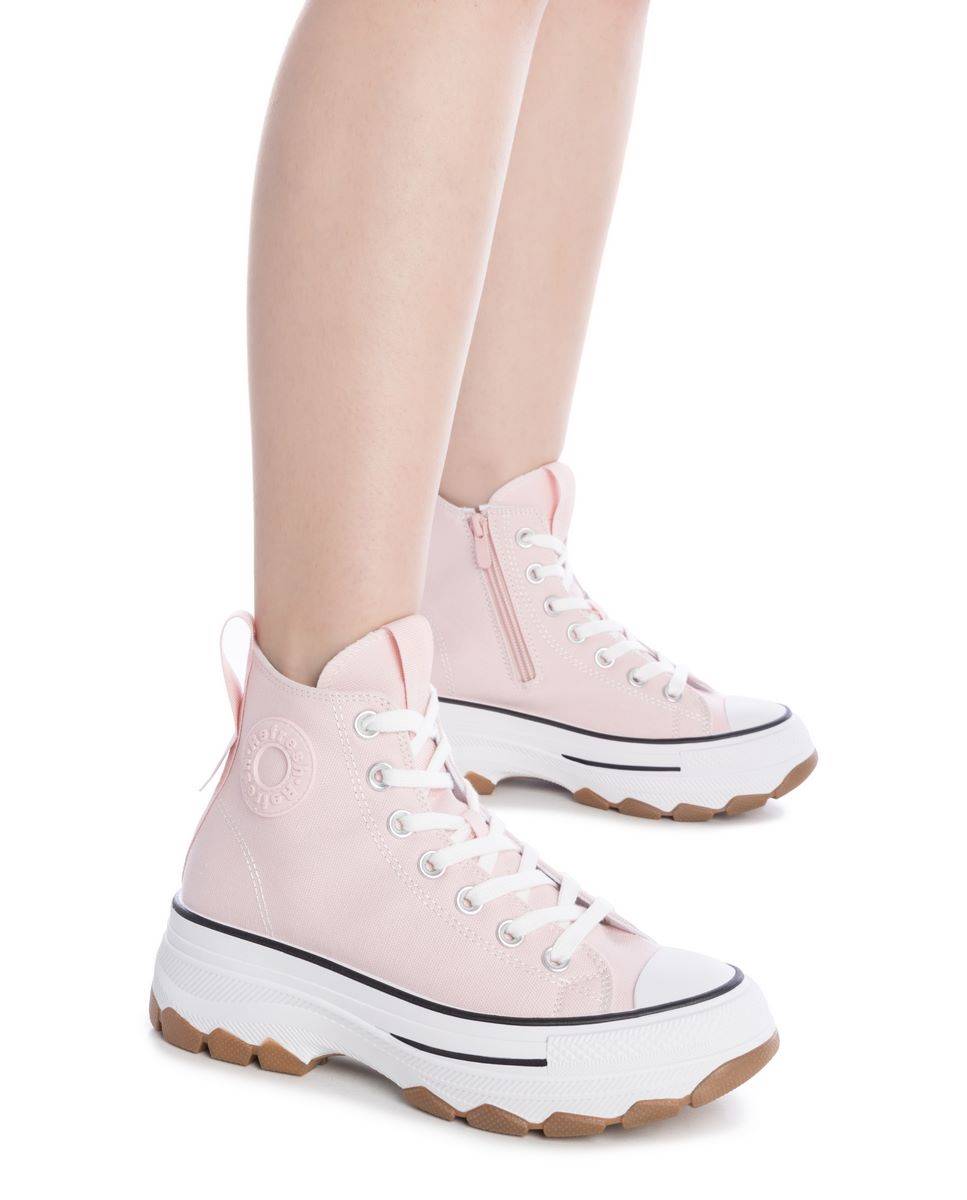 Sapatilhas de Lona com Fecho Zip Nude-2