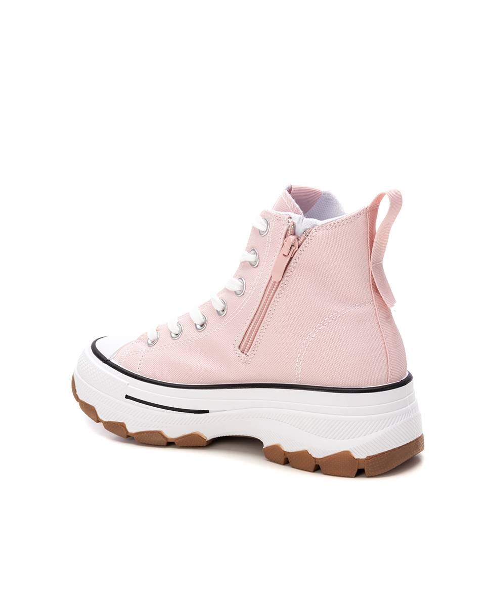 Sapatilhas de Lona com Fecho Zip Nude-4