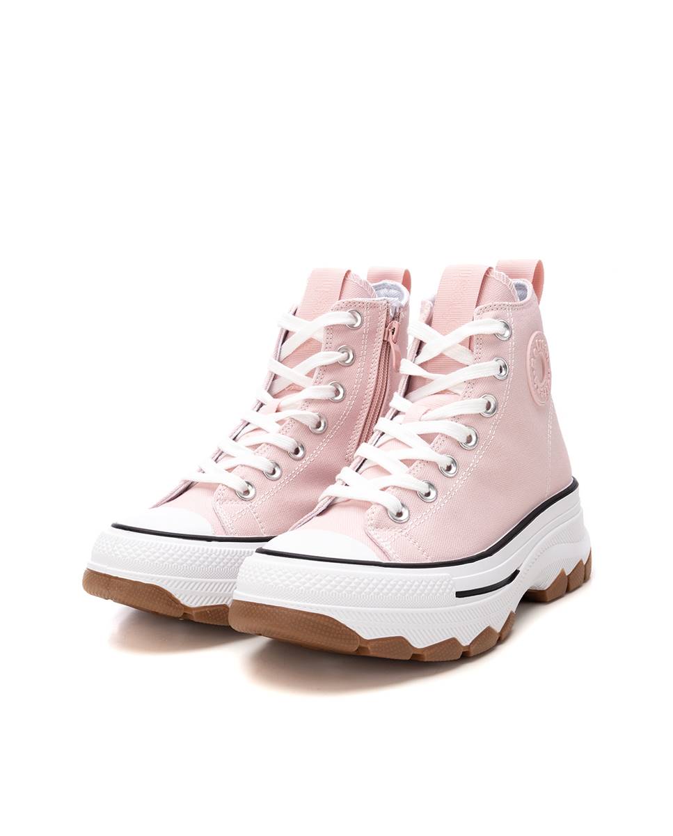 Sapatilhas de Lona com Fecho Zip Nude-5