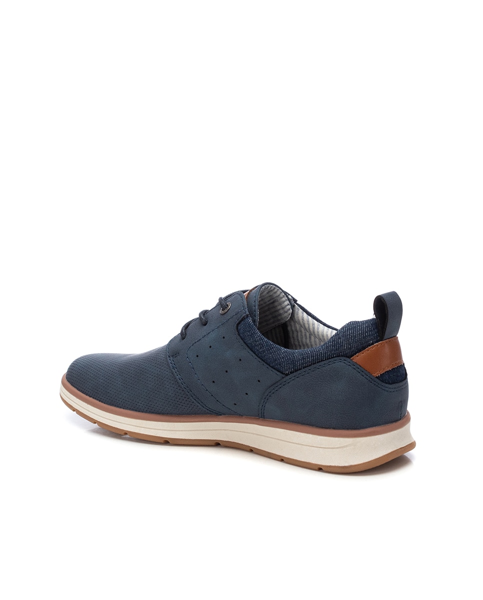 Sapatos com Atacadores e Sola de Borracha Azul-marinho-3