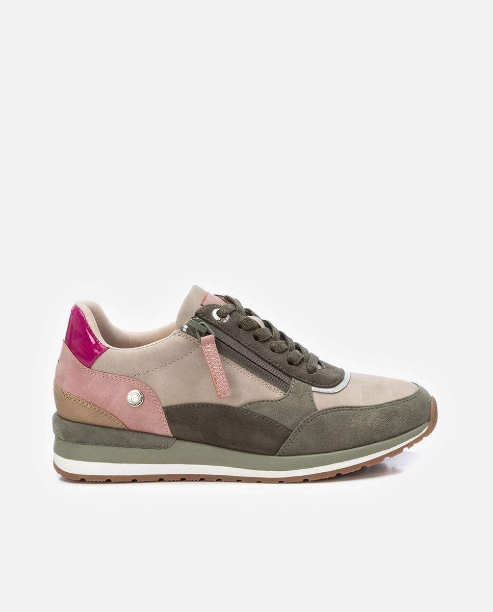Sapatilhas Desportivas com Fecho Zip Caqui-1