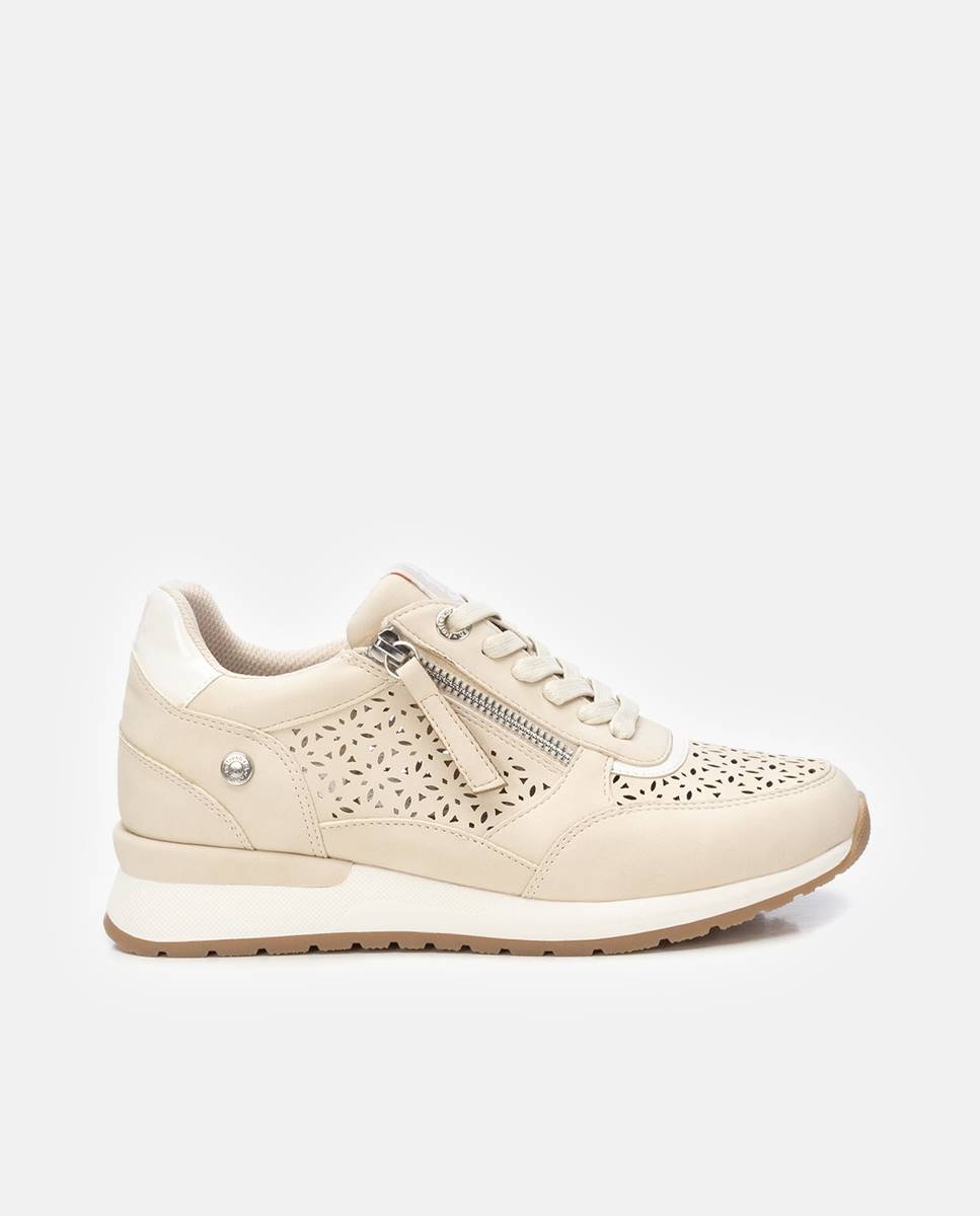 Sapatilhas Desportivas com Fecho Zip Branco-1