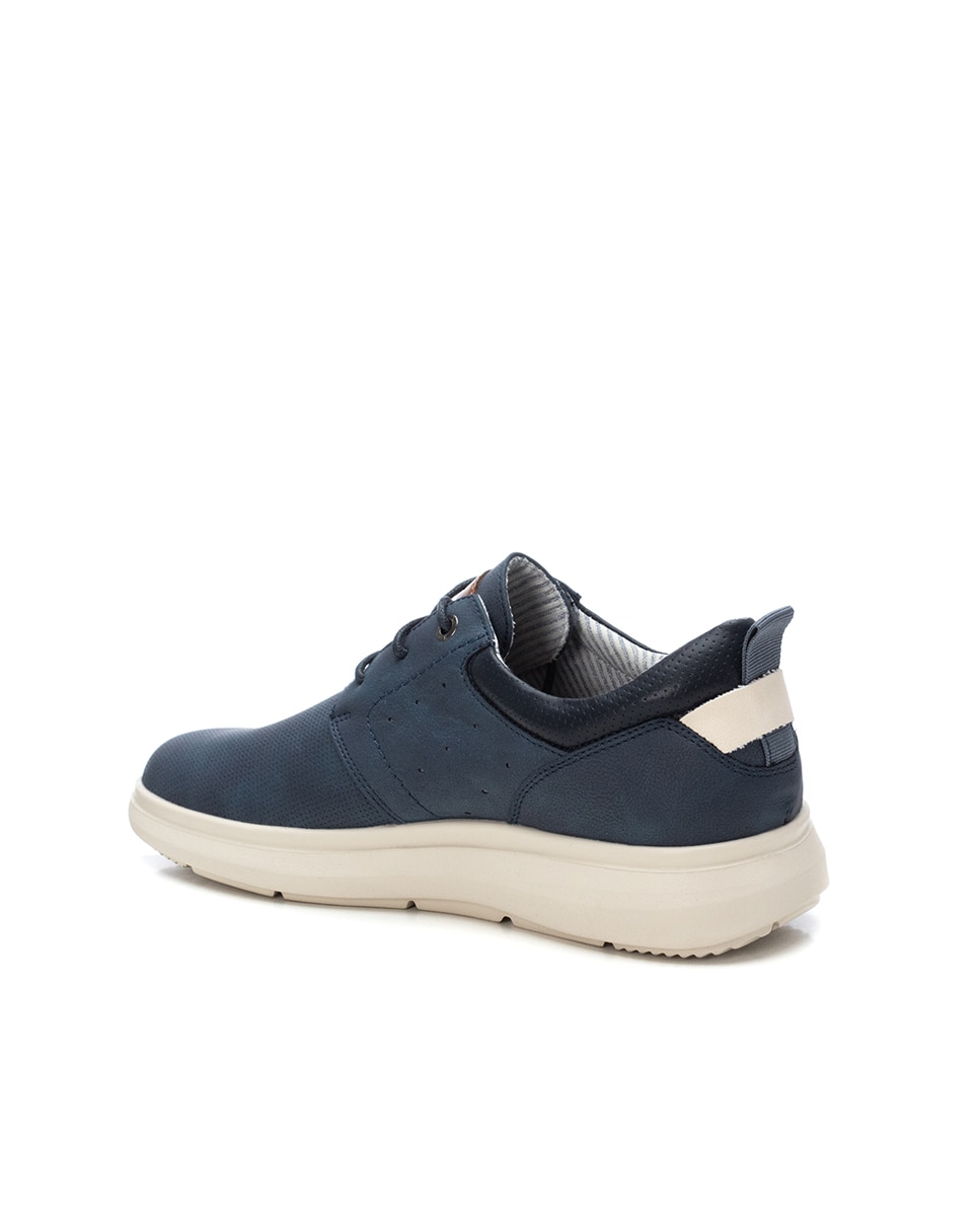 Sapatos de Cordões com Sola de Borracha Azul-3