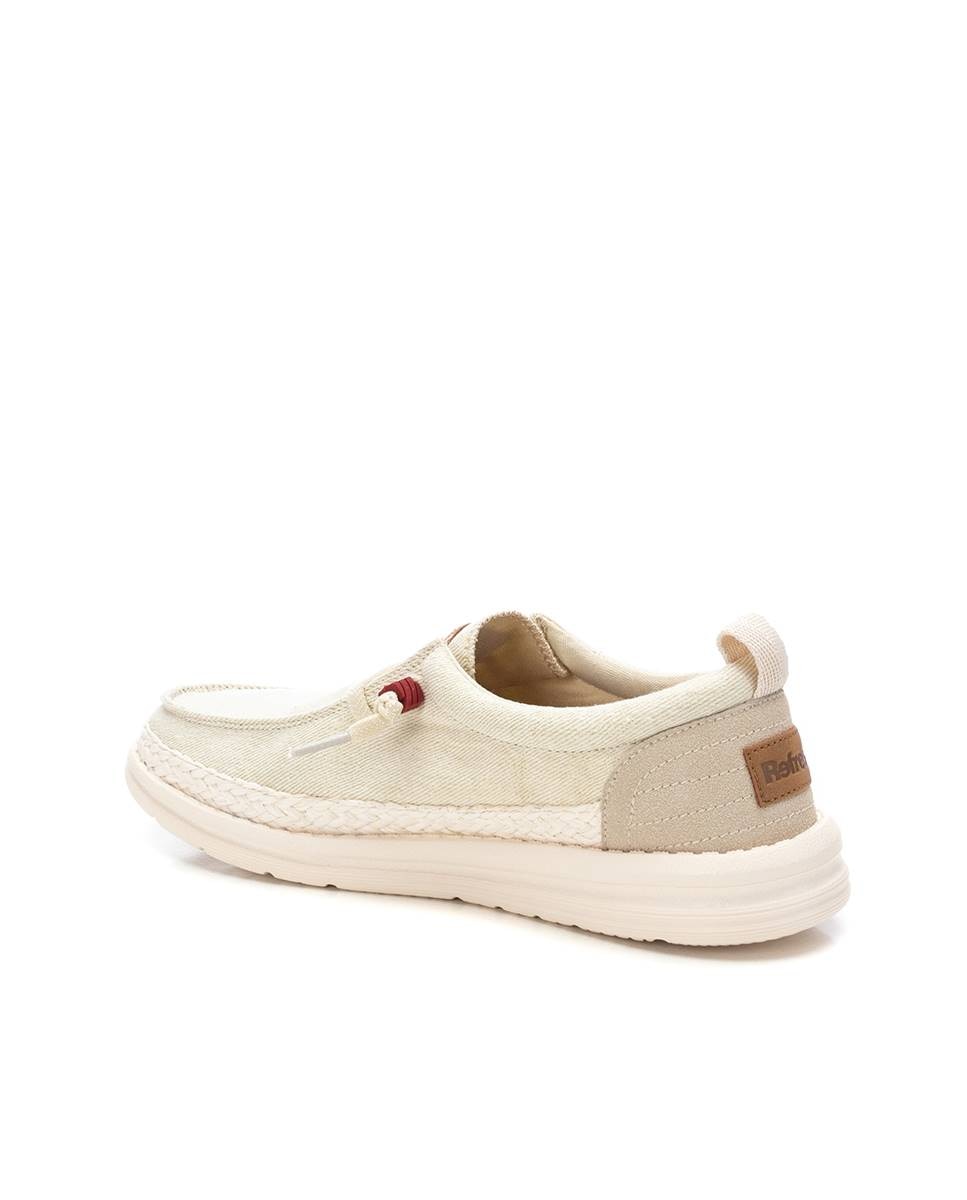 Sapatos Estilo Náutico de Lona Branco-4