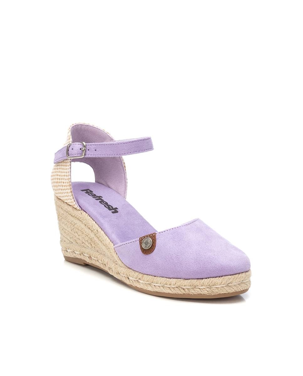 Alpercatas de Cunha com Fecho de Fivela Lilás-2
