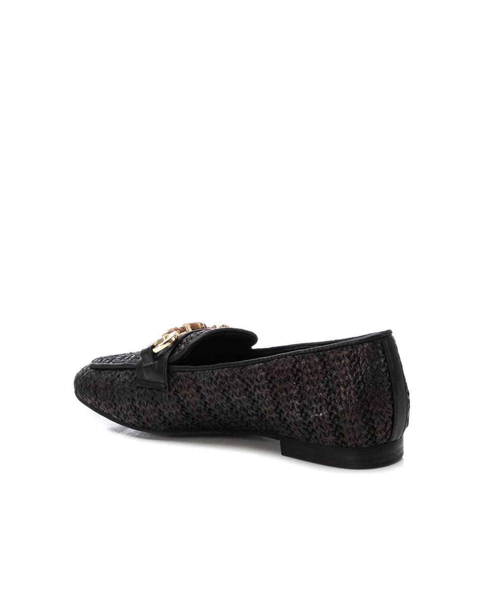Mocassins Rasos com Biqueira Pontiaguda Preto-4