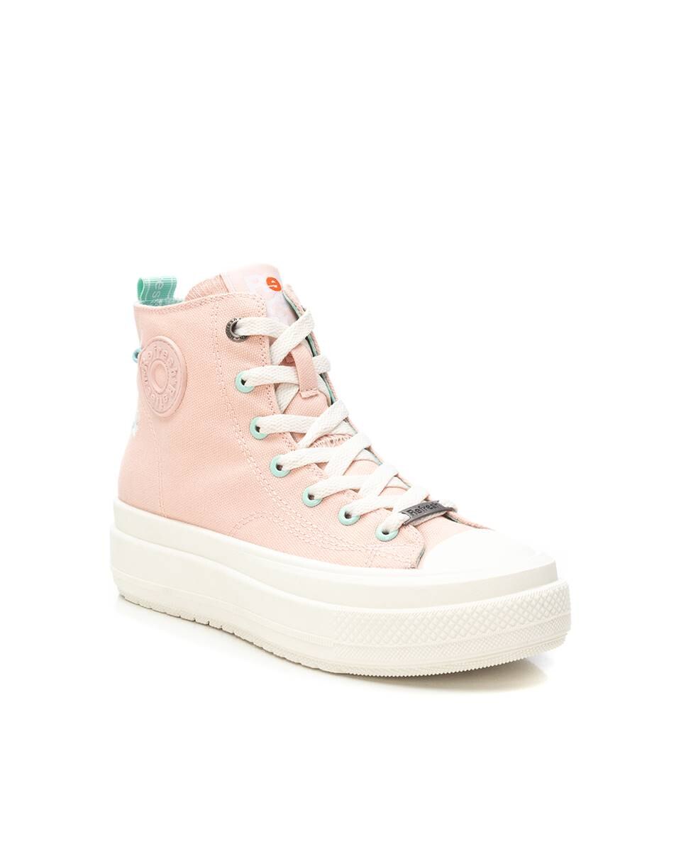 Sapatilhas de Lona com Fecho Zip Rosa-3