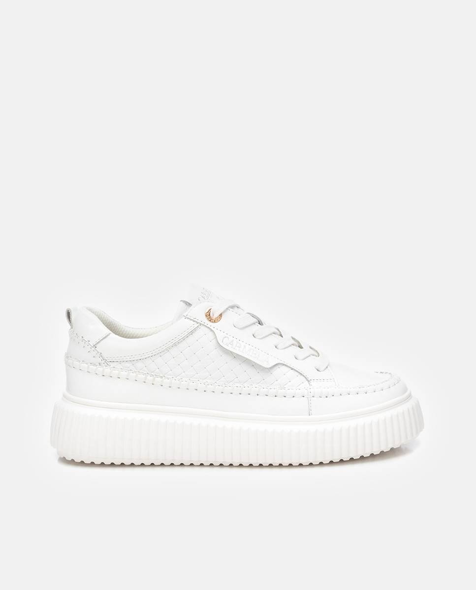 Imagem 0 de Sapatilhas Básicas de Pele com Cordões