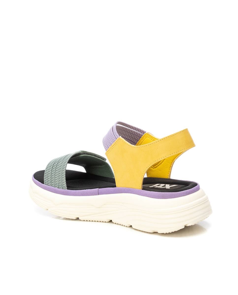 Sandálias com Fecho Ajustável Mostarda-4