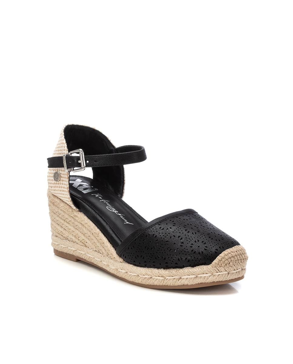 Alpercatas de Cunha com Fecho de Fivela Preto / Natural-3
