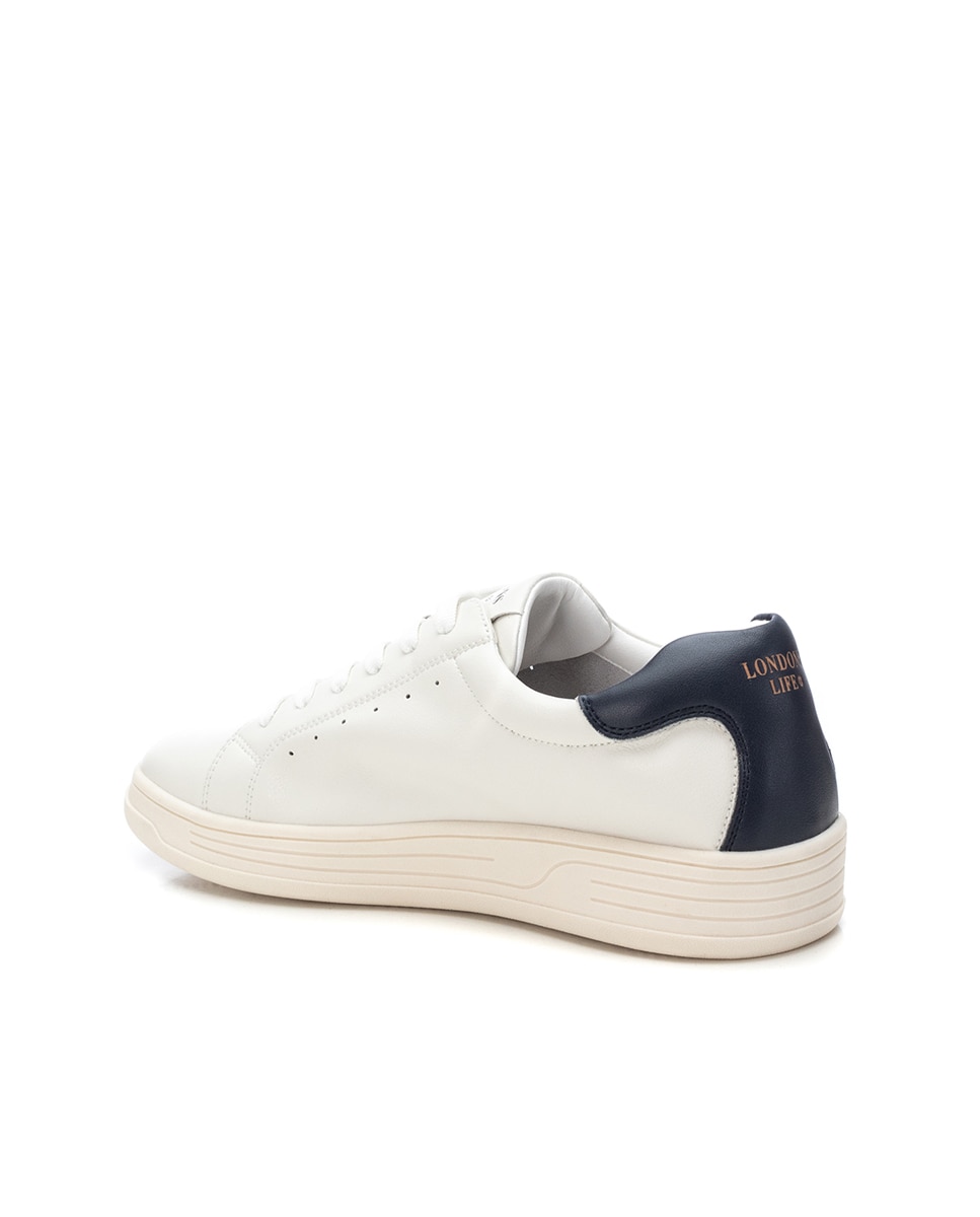 Sapatilhas Formais de Pele com Atacadores Branco-3