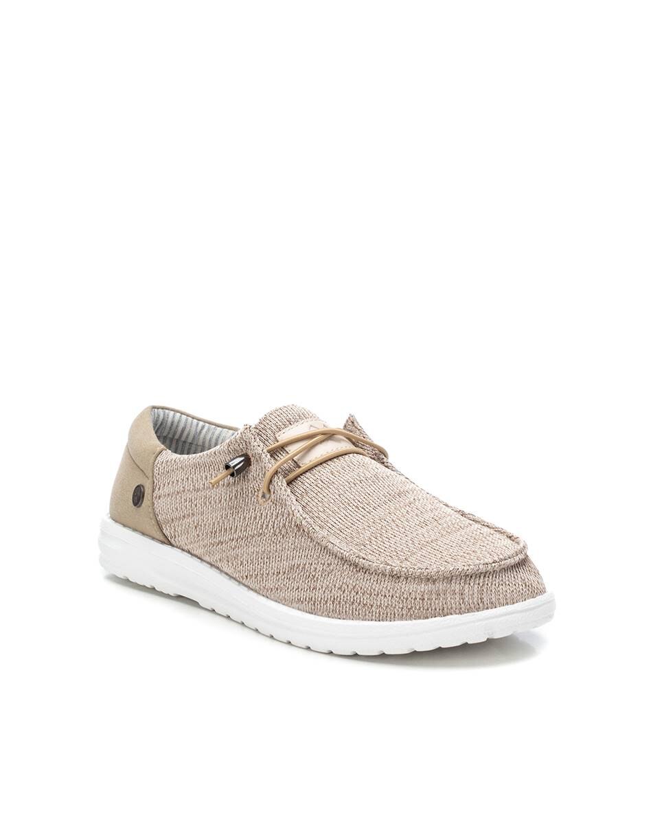 Sapatos de Cordões com Sola de Borracha Bege-3