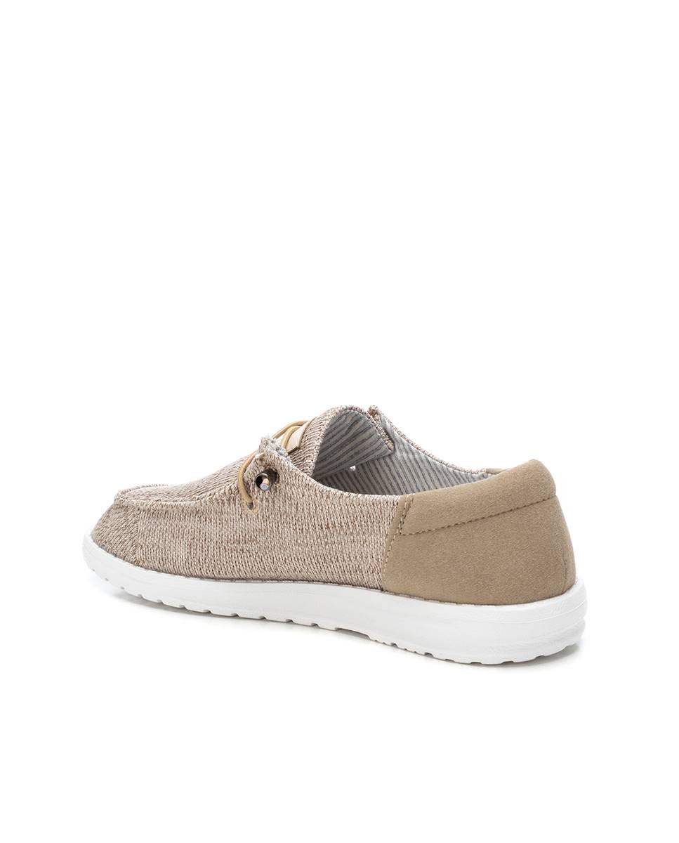 Sapatos de Cordões com Sola de Borracha Bege-4