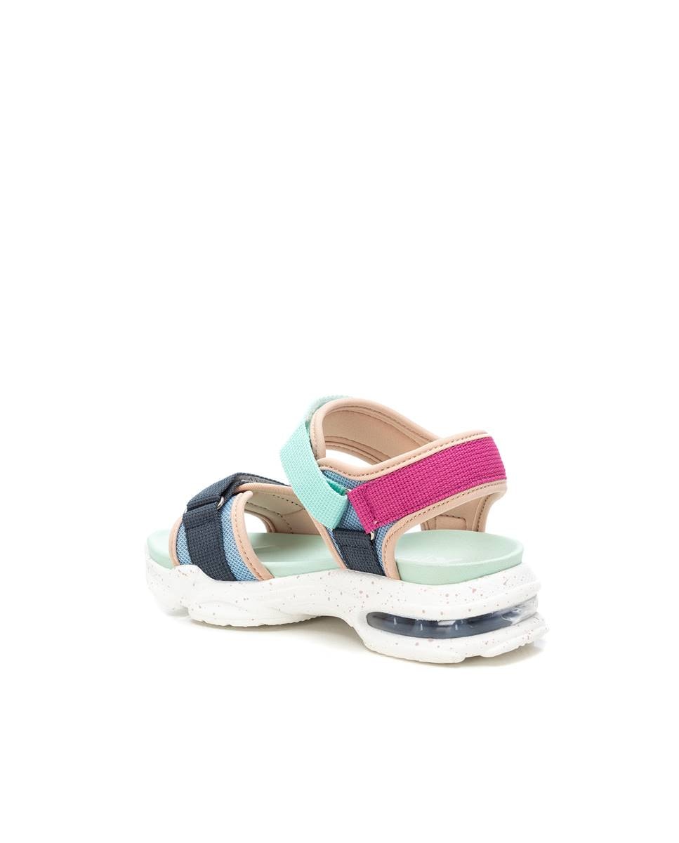 Sandálias com Tiras Ajustáveis Velcro Azul-3