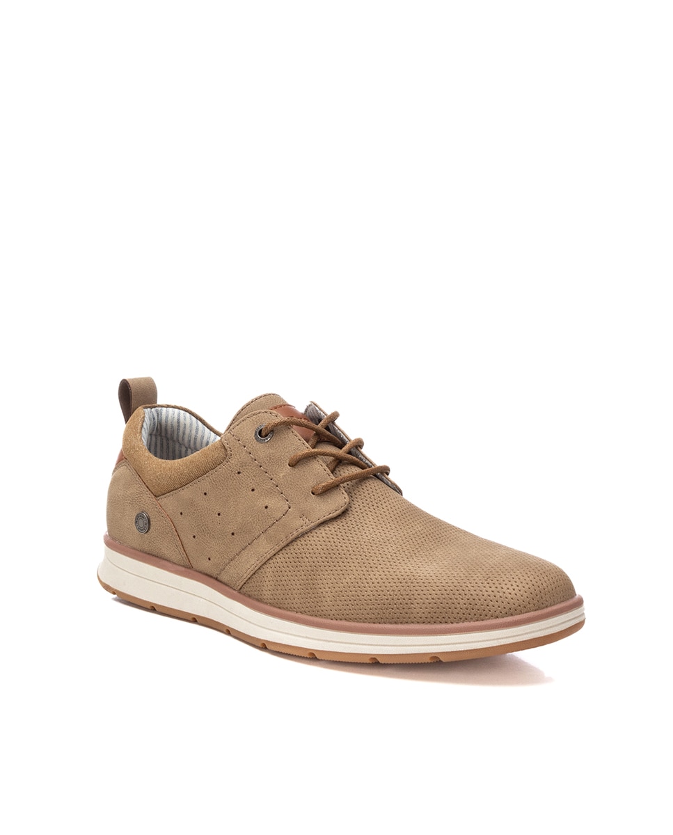 Sapatos com Atacadores e Sola de Borracha Castanho-claro-2