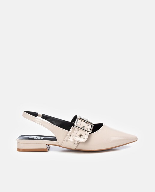 Imagem 0 de Sapatos Rasos com Fecho de Fivela