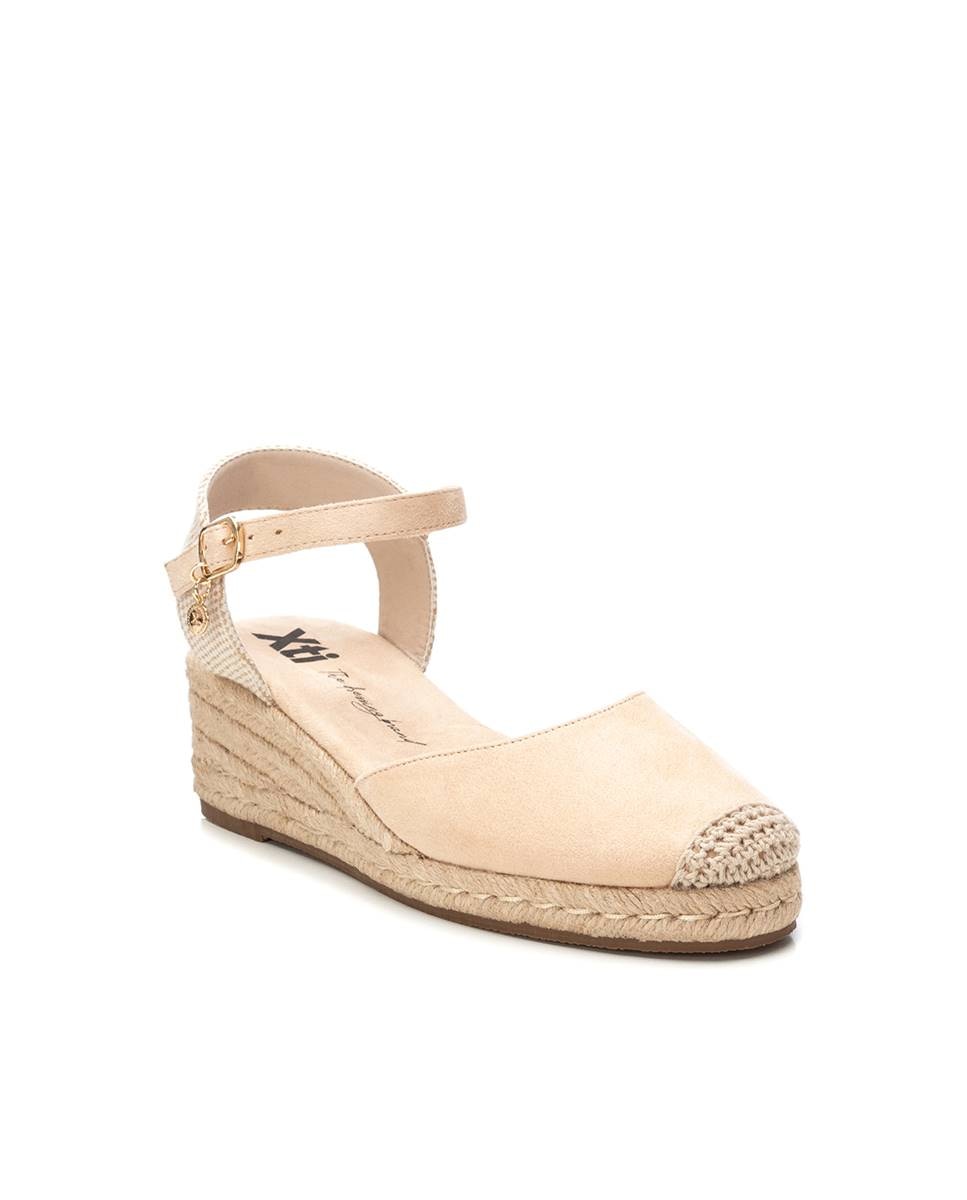 Alpercatas de Cunha com Fecho de Fivela Bege-3