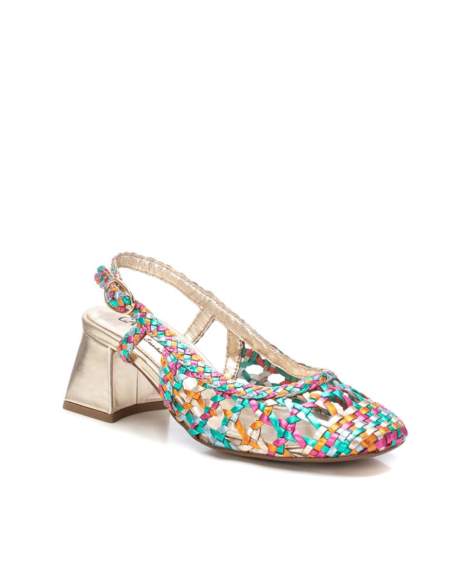 Sabrinas de Pele com Fecho de Fivela Multicolor-2