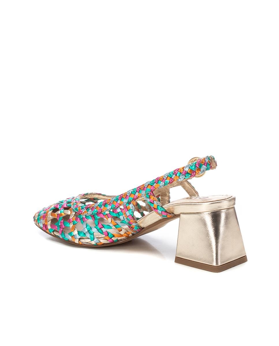Sabrinas de Pele com Fecho de Fivela Multicolor-3