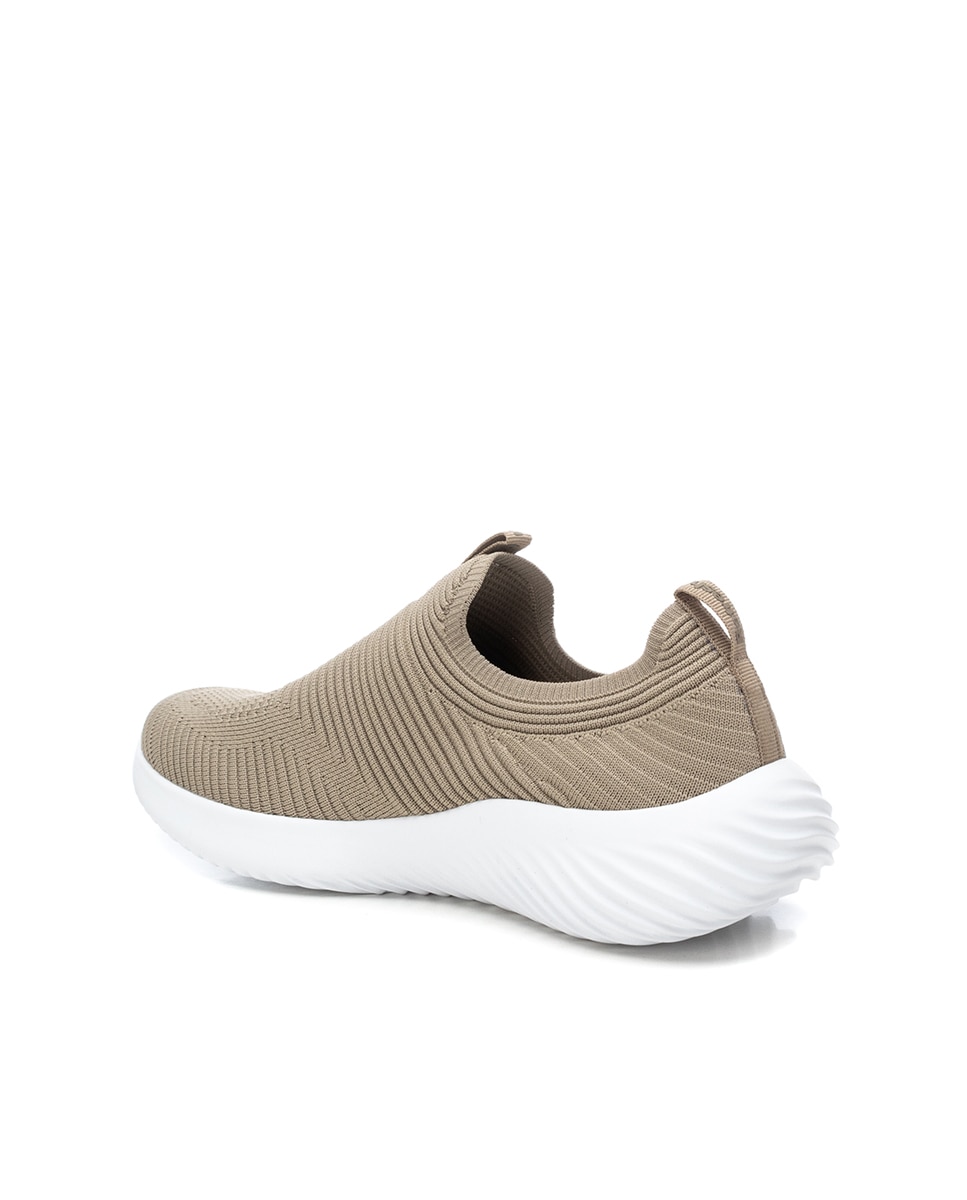 Sapatilhas Desportivas Elásticas sem Fecho Bege-3