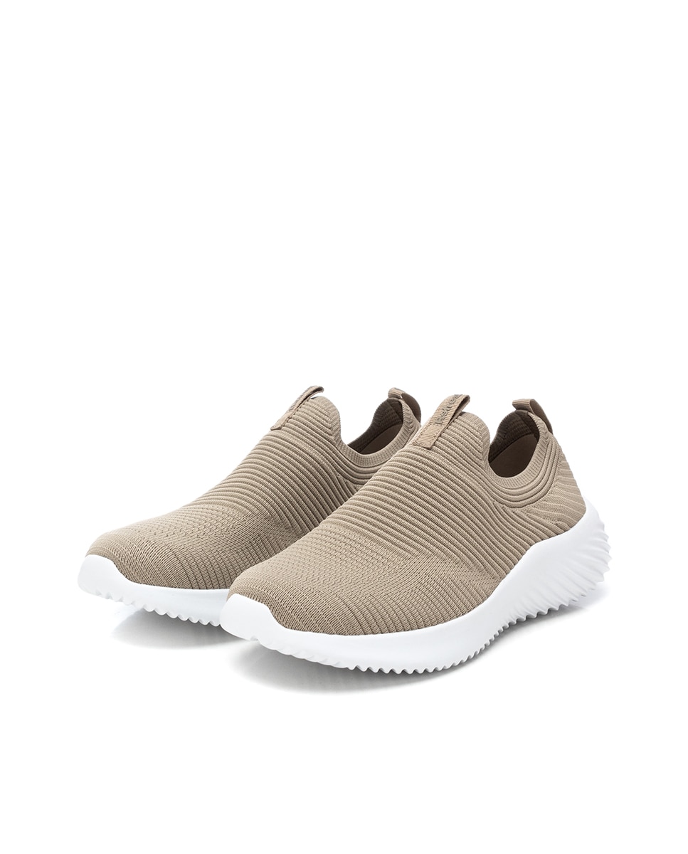 Sapatilhas Desportivas Elásticas sem Fecho Bege-4