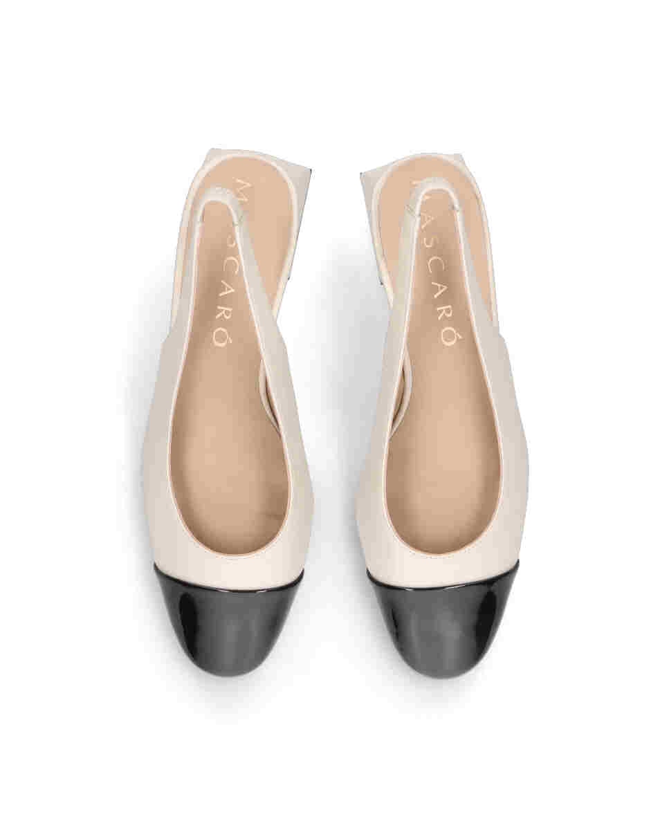 Sapatos de Salto em Napa e Verniz Branco-3