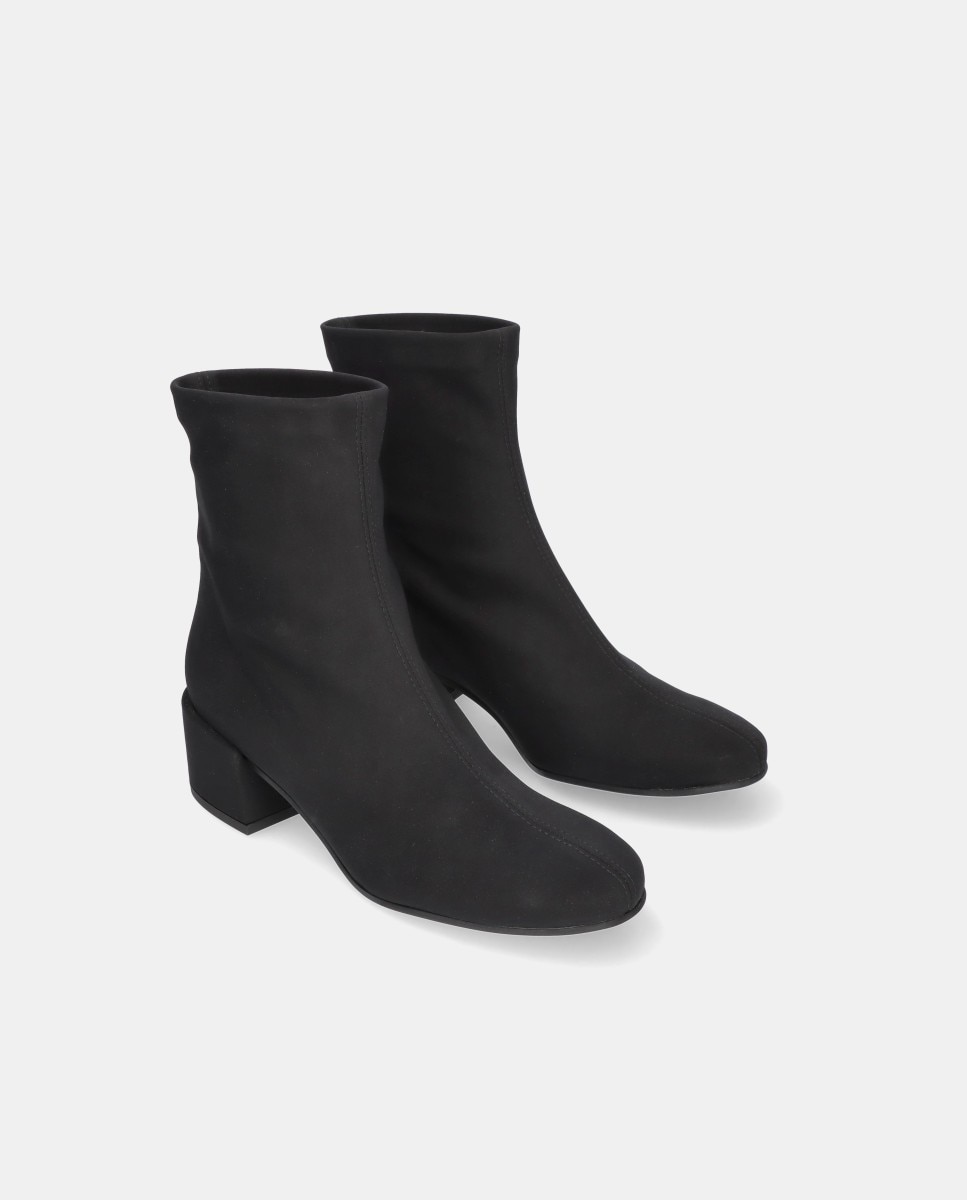 Botins Básicos Jendayi em Tecido Elástico Resistente À Água Preto-2
