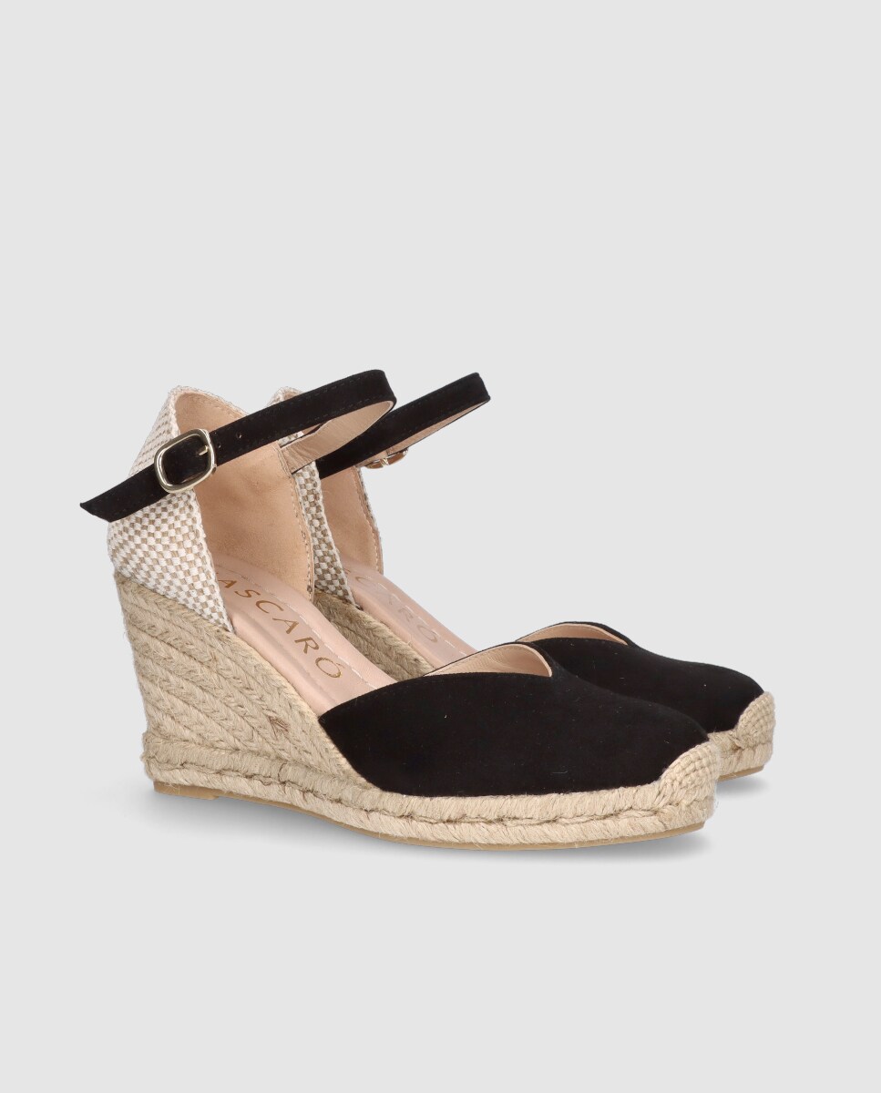 Alpercatas em Camurça em Preto Preto-2