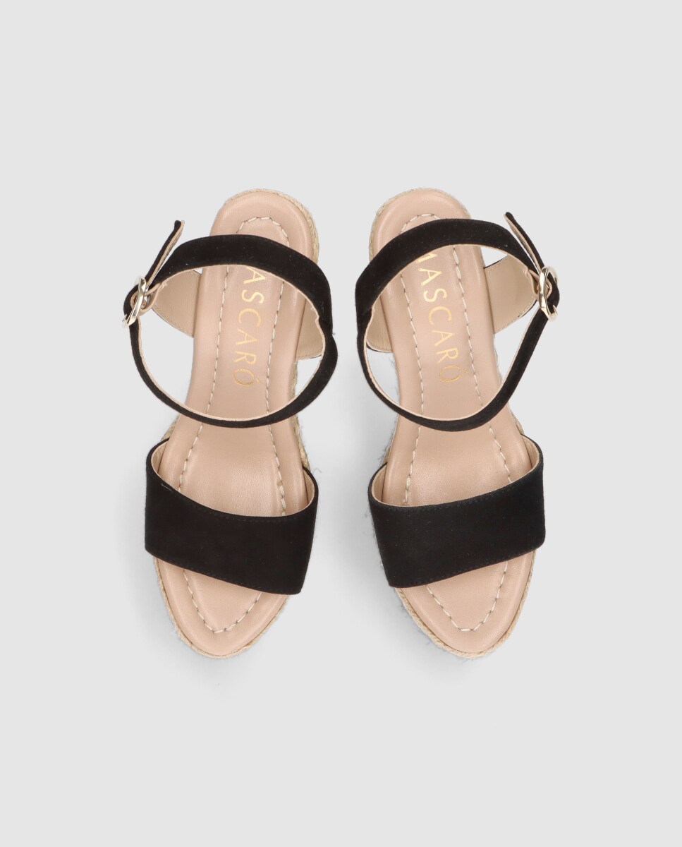 Alpercatas em Camurça em Preto Preto-3