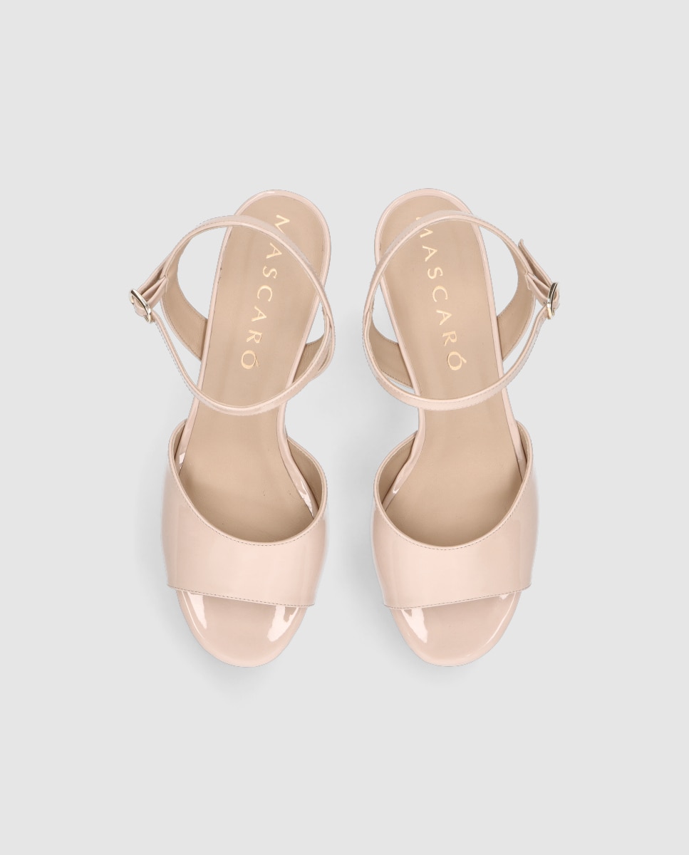 Sandálias de Salto Mae em Verniz Rosa-claro-3