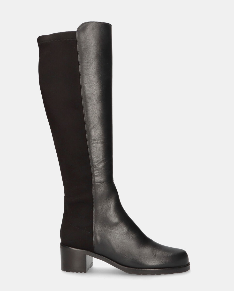 Imagem 0 de Botas Básicas Claudette em Napa e Tecido Elástico Resistente À Água