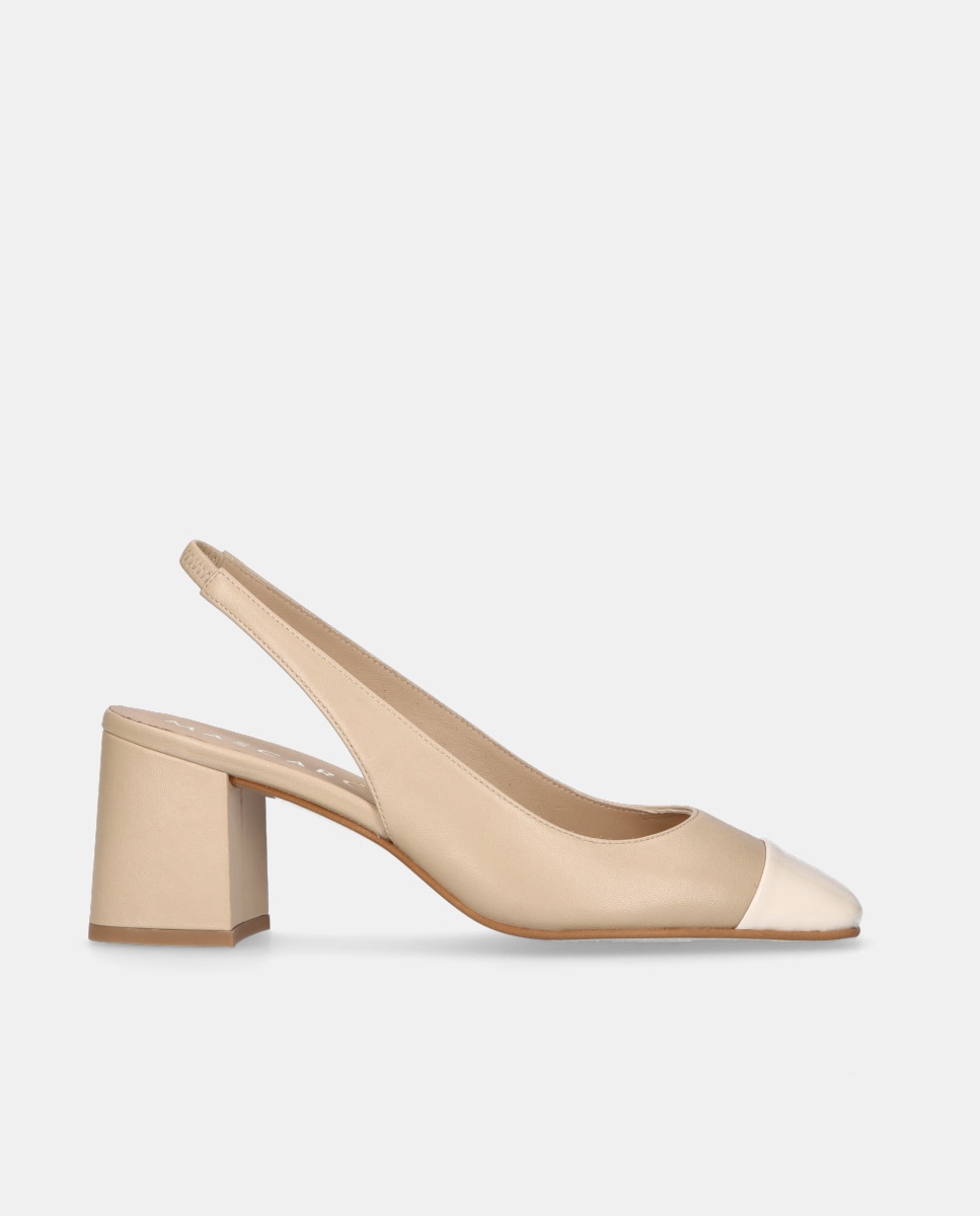 Sapatos de Salto Anuk em Napa Suave Marfim-1