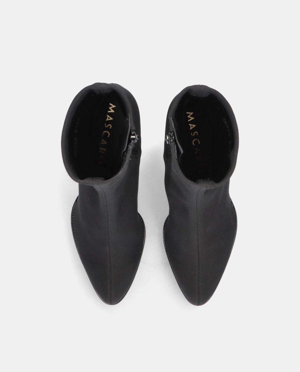 Botins Cindy em Tecido Elástico em Preto Preto-3