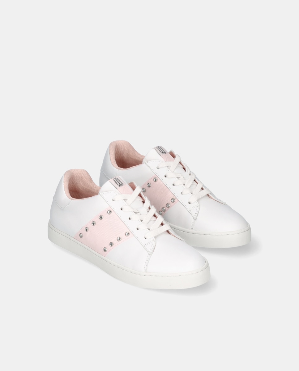Sapatilhas Desportivas Cordelia em Napa Branca Branco-2