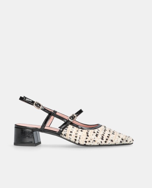 Imagem 0 de Sapatos de Salto Kendall em Tweed Multicolor