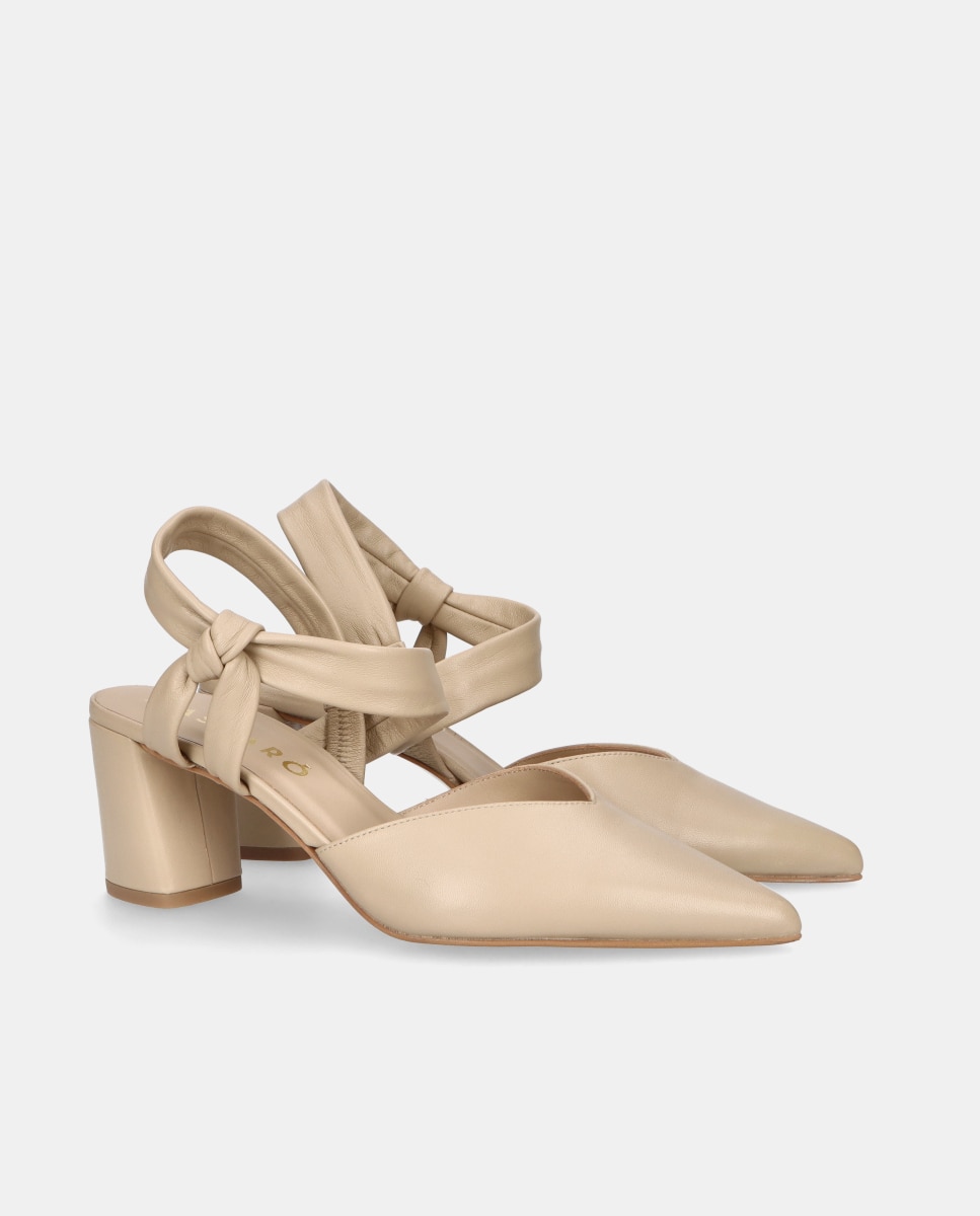 Sapatos de Salto Phoebe em Napa Suave Natural-2