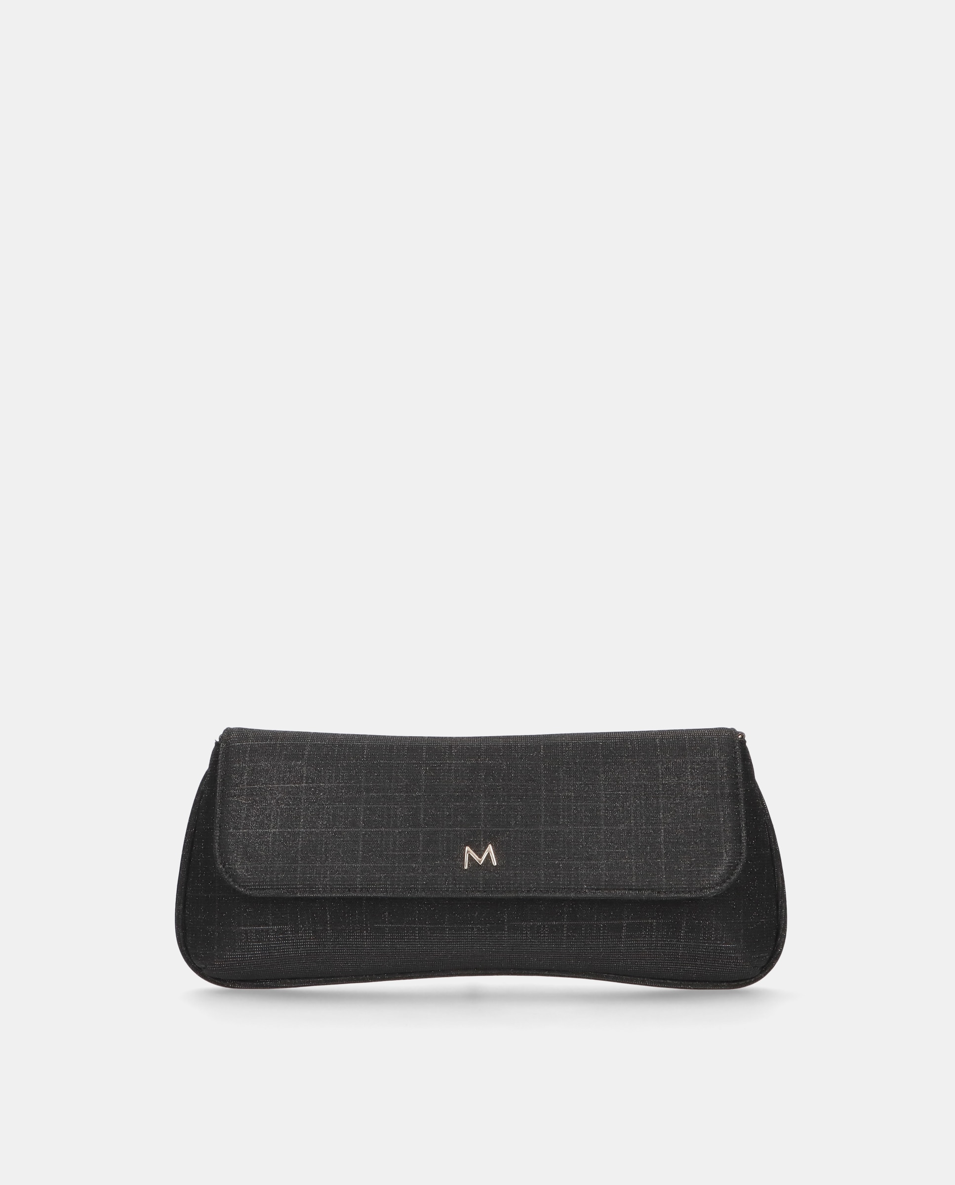 Imagem 0 de Carteira de Mão em Tecido Brilhante com Corrente