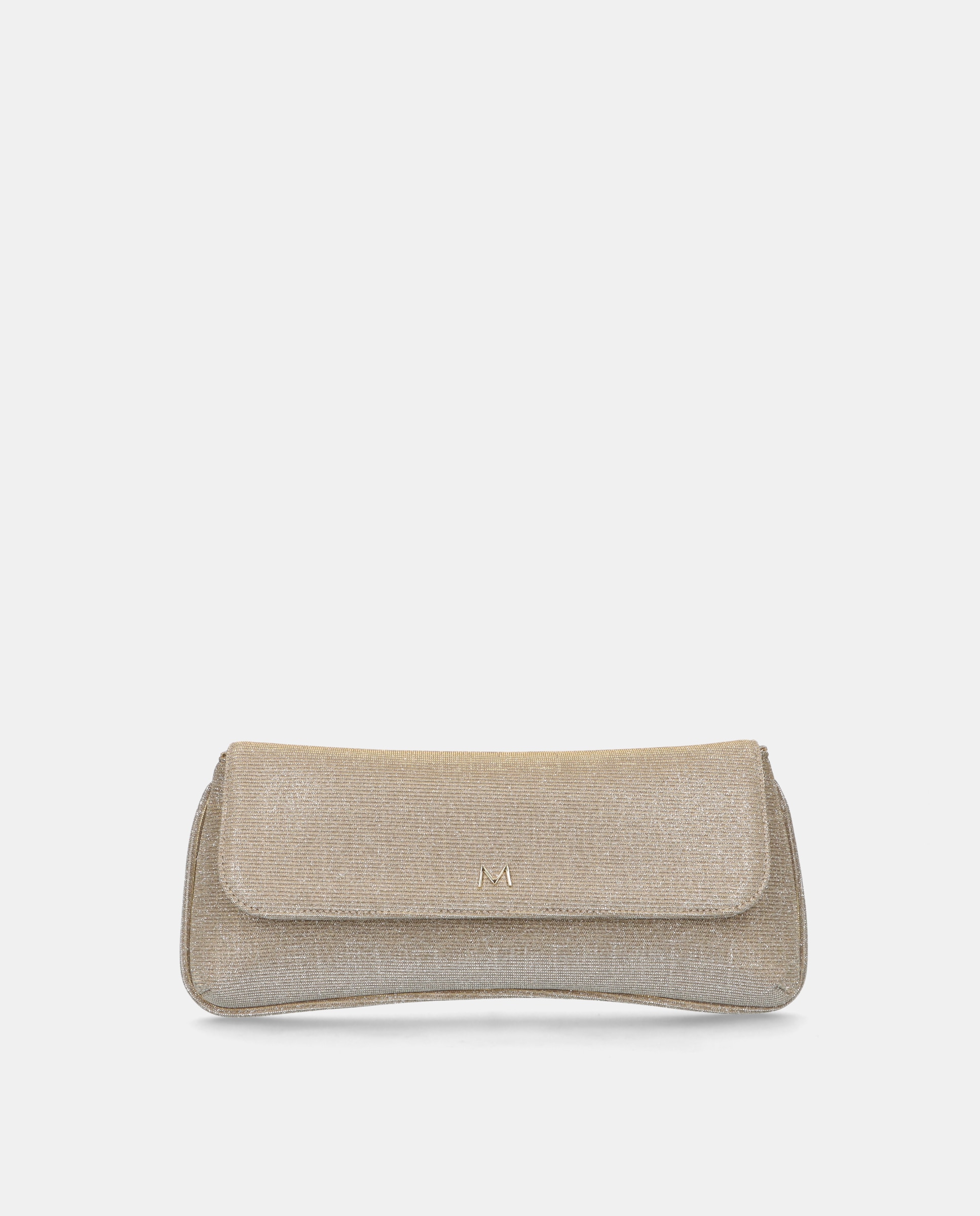 Imagem 0 de Carteira de Mão em Tecido Brilhante com Corrente