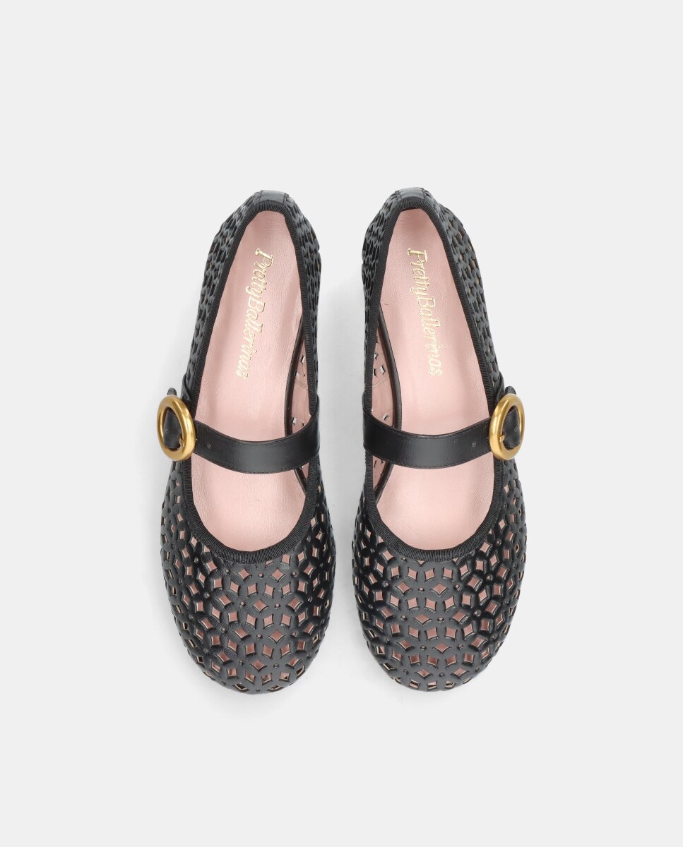 Sabrinas em Napa Recortada com Pulseira Preto-3