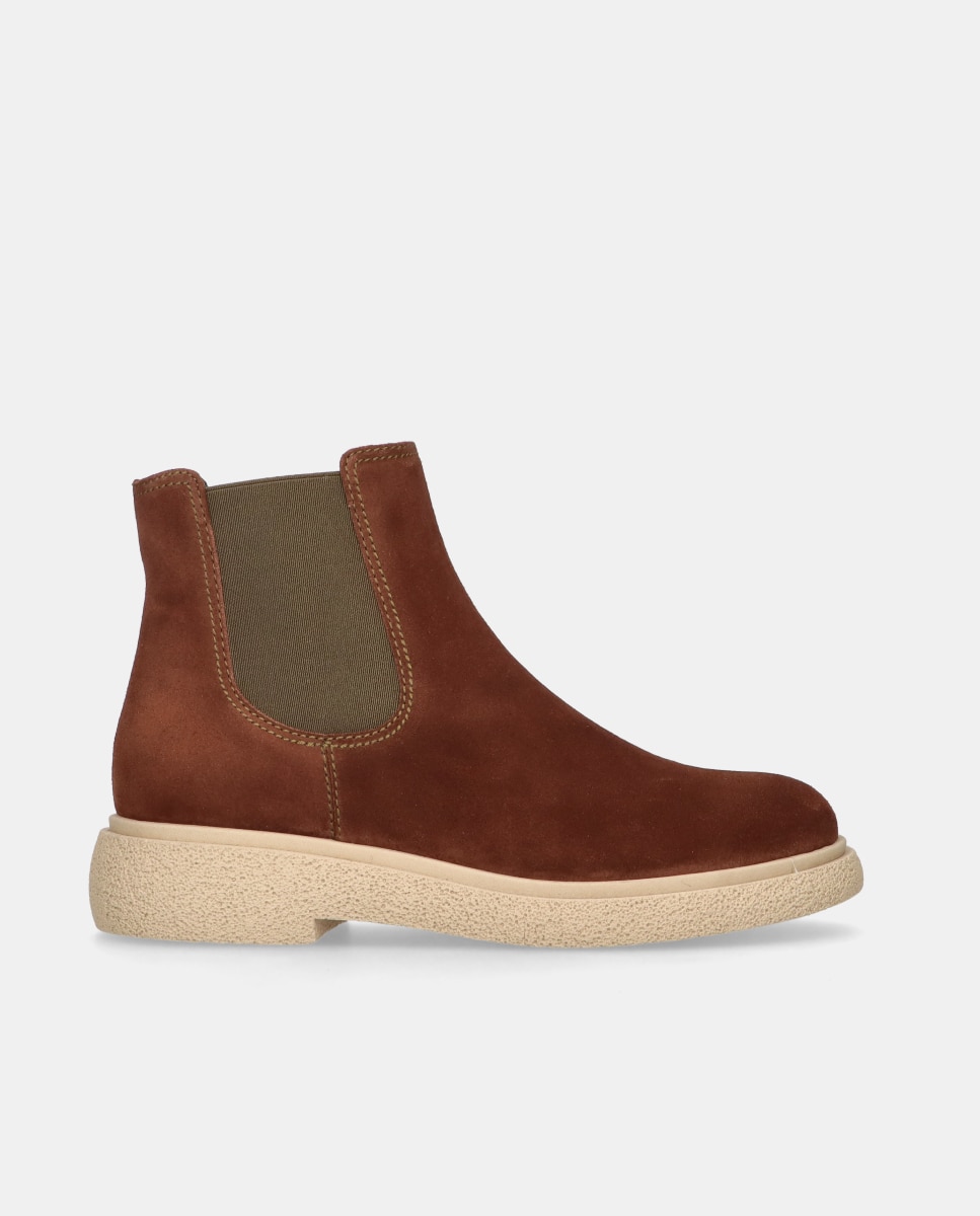 Botins Alice em Camurça Castanho-1