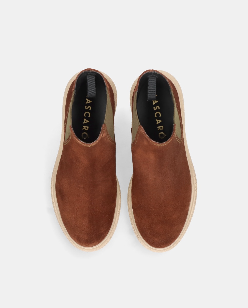 Botins Alice em Camurça Castanho-3