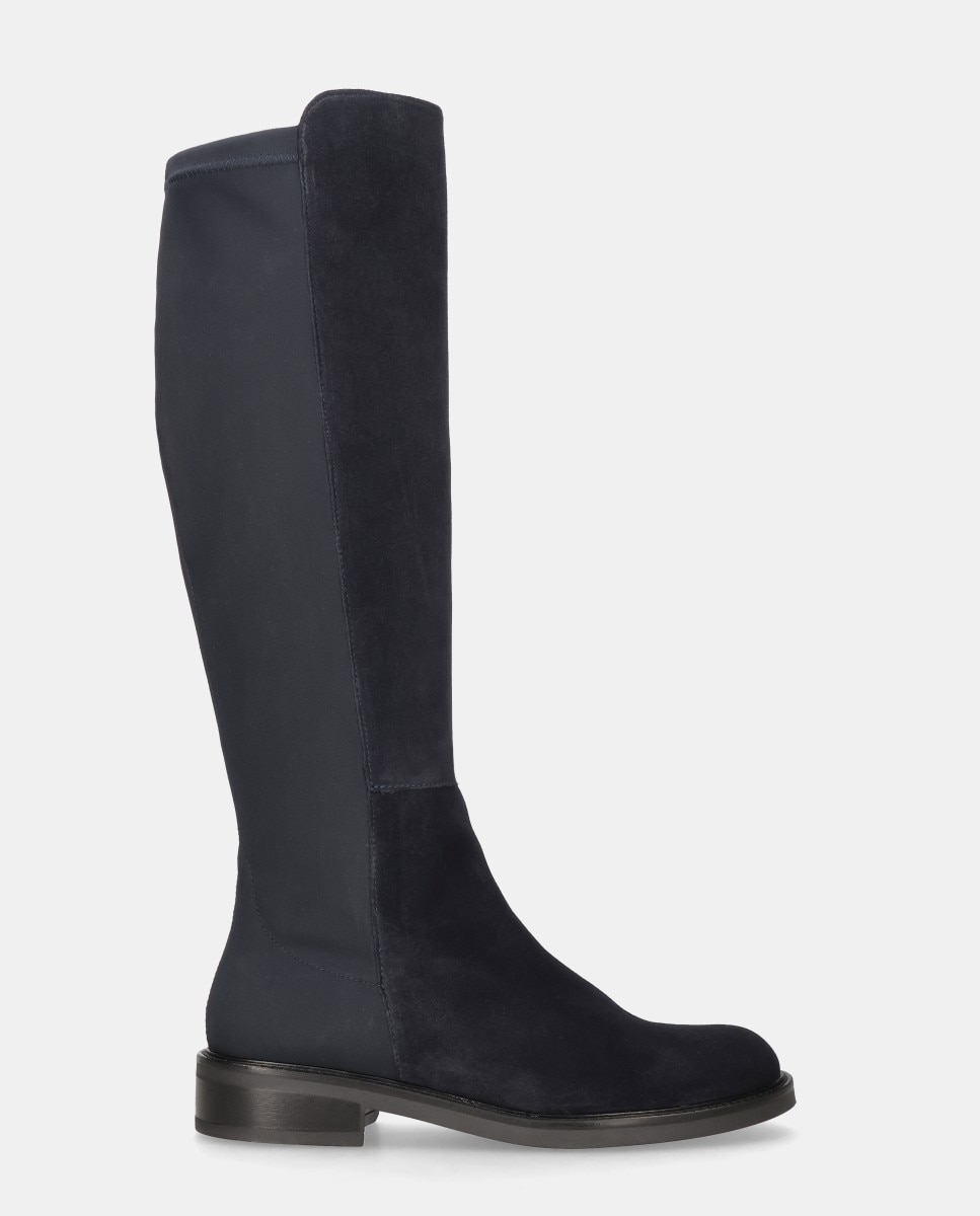Imagem 0 de Botas Janne em Camurça e Tecido Elástico