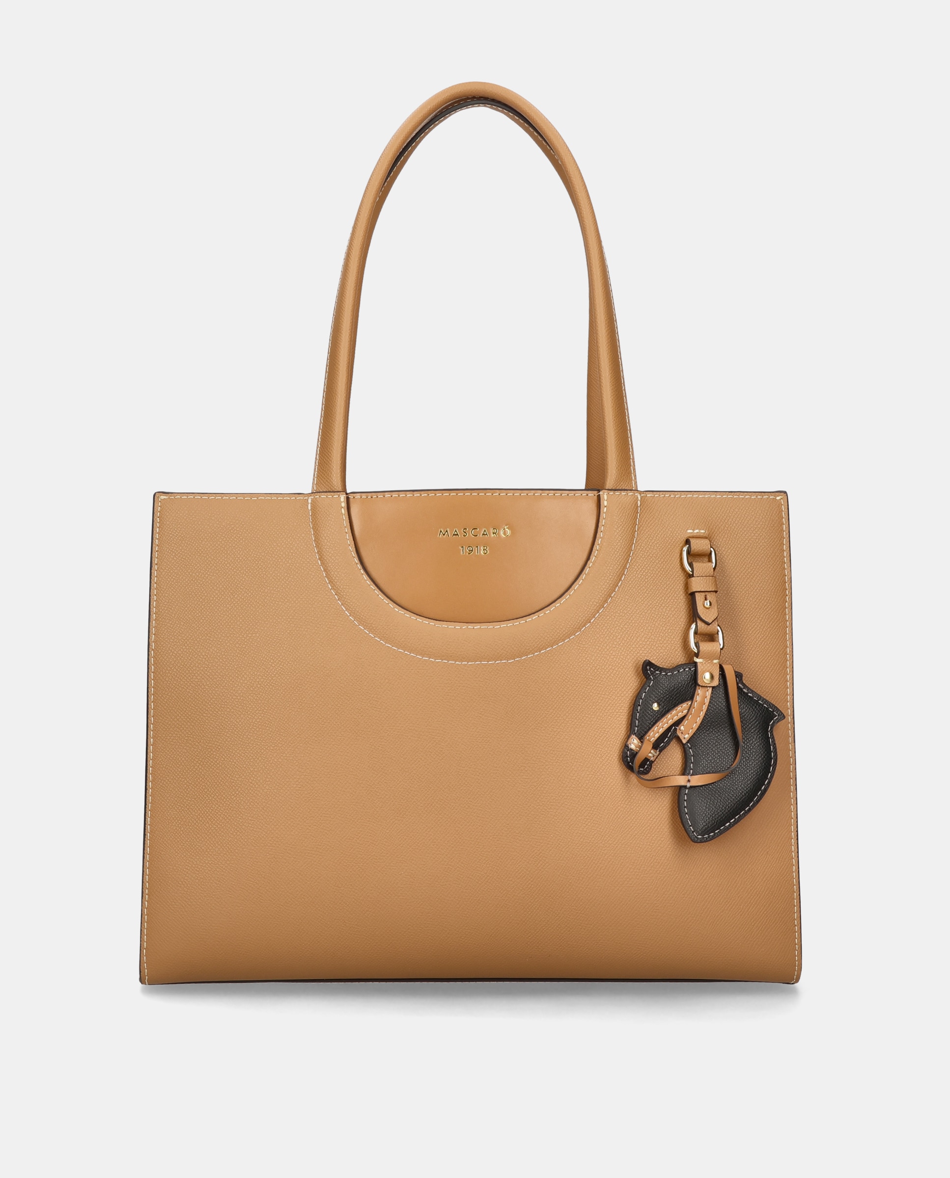 Imagem 0 de Tote Bag Modelo Caixer em Pele em Castanho