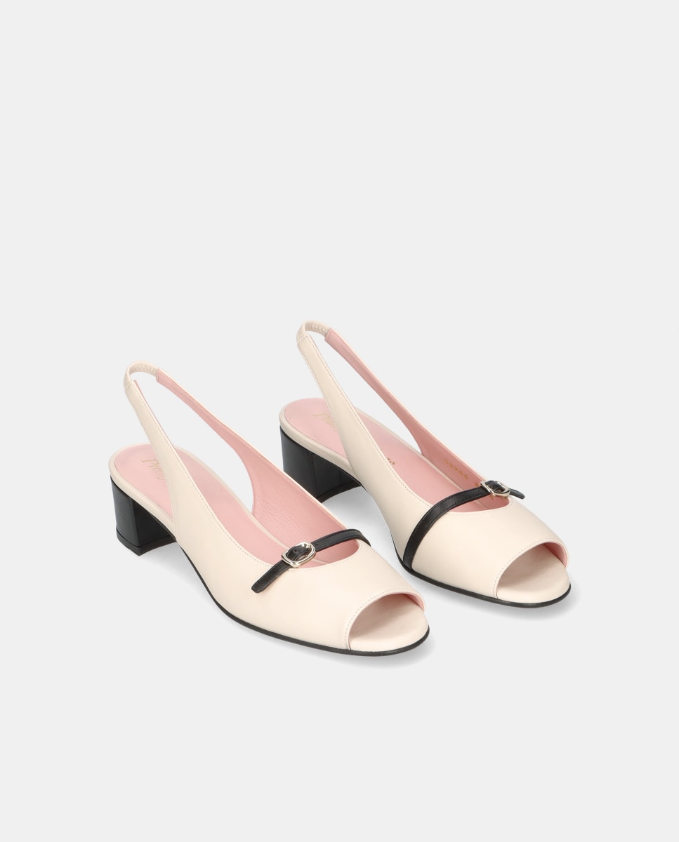 Sapatos de Salto Jenna em Napa Suave Branco-2