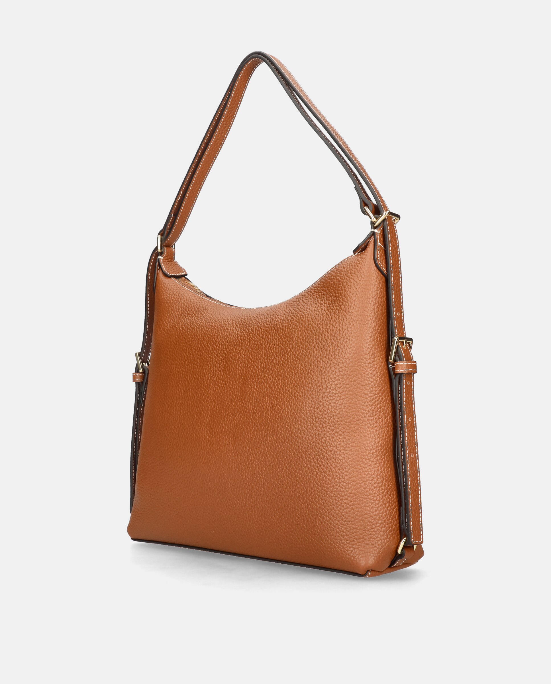 Mala Backpack em Pele Castanho-2