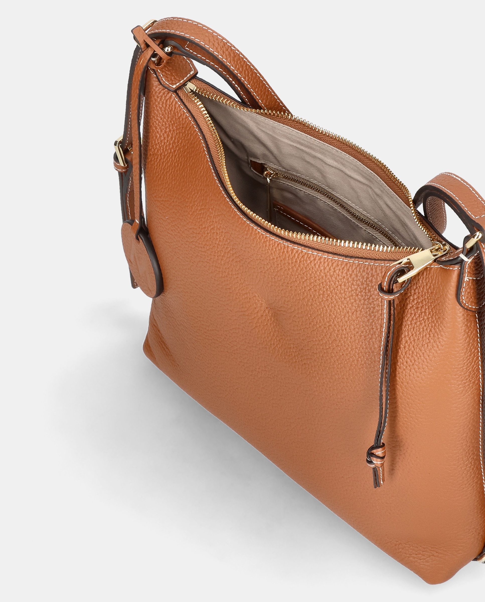 Mala Backpack em Pele Castanho-3